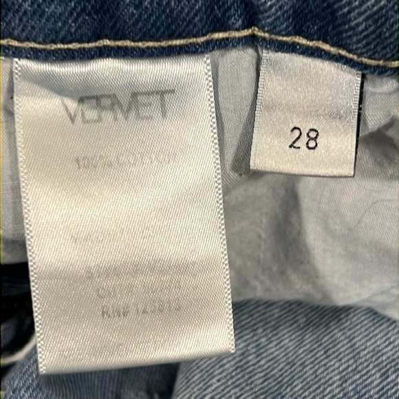 Vervet Jeans 28 Distressed Straight Leg Festival Ankle Length Super High Waist - Picture 9 of 9